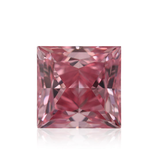 0.91 Carat Fancy Vivid Pink Princess Argyle Diamond VS2 GIA