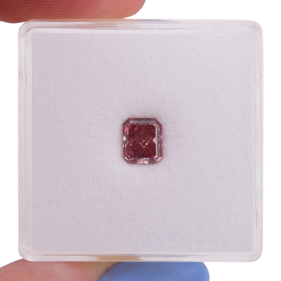 0.69 Carat Fancy Vivid Pink Radiant Argyle Diamond VS1 GIA