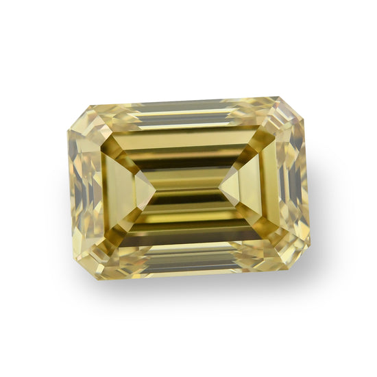 3,54 Karat Fancy Bräunlich Gelber Smaragdschliff-Diamant VVS1 GIA
