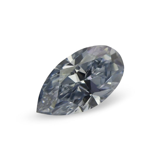 0.15 Carat Fancy Intense Blue Pear Diamond SI1 GIA