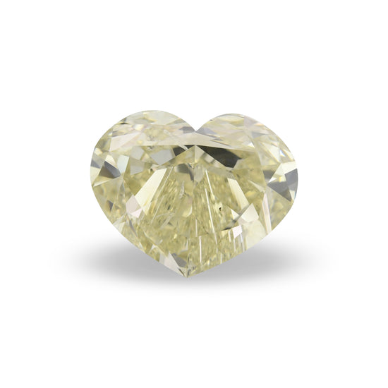 10.01 Carat Fancy Light Brownish Greenish Yellow HEART Diamond SI2 GIA
