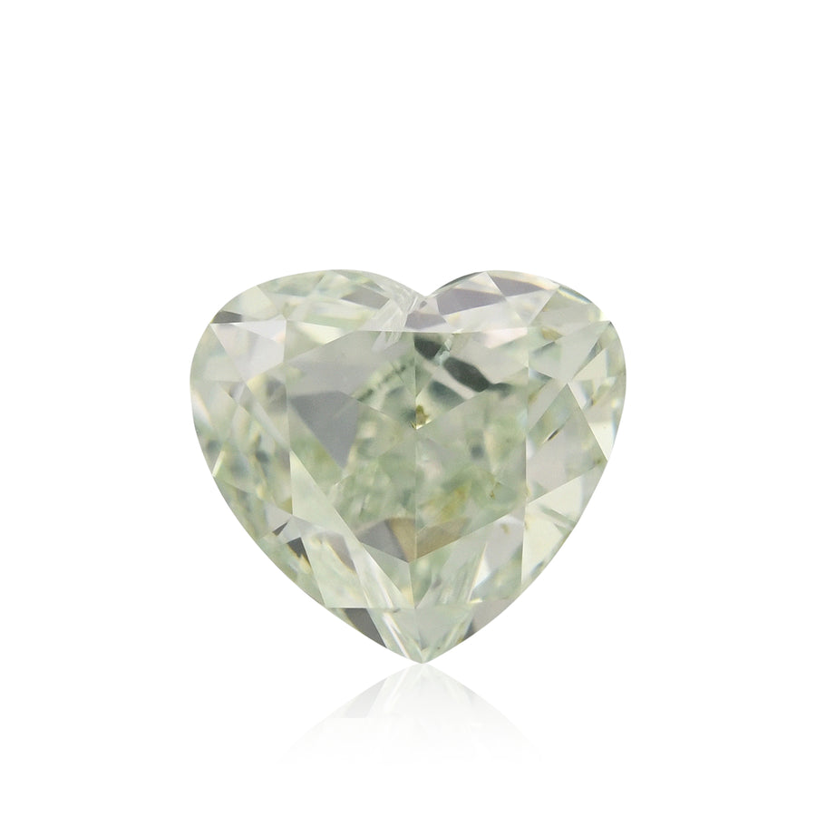 ألماسة HEART بوزن 1.01 قيراط، Fancy Light Green، SI2، GIA