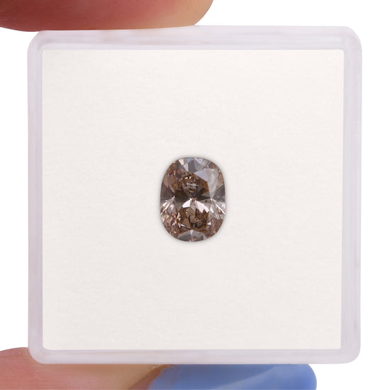1.03 Carat Fancy Orange Brown Cushion Diamond I1 GIA