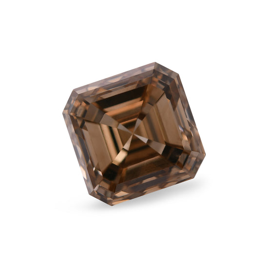 3.11 Carat Fancy Yellow Brown Asscher Diamond SI2 GIA