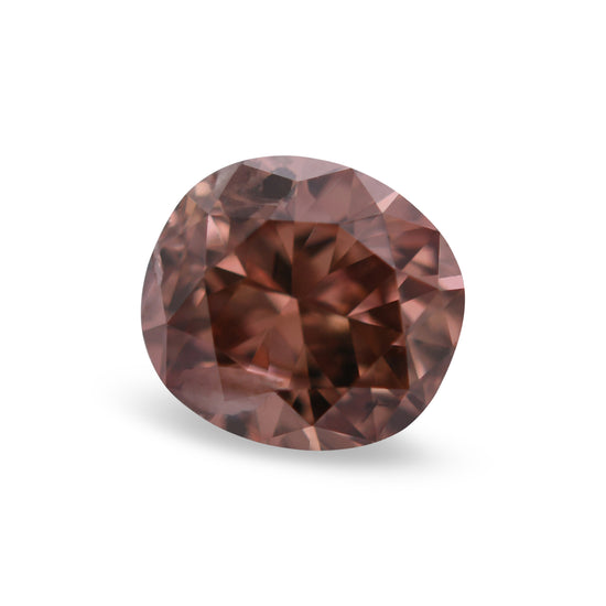 0.32 Carat Fancy Deep Pink Brown Oval Diamond I2 GIA
