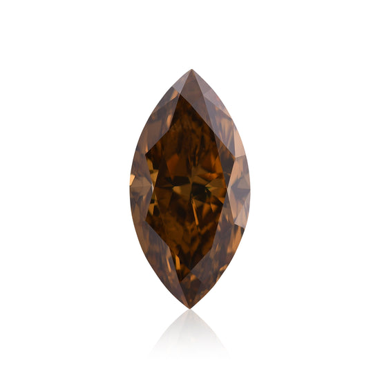 Diamante a Navette Fancy Dark Orangy Brown I1 GIA da 3.03 carati