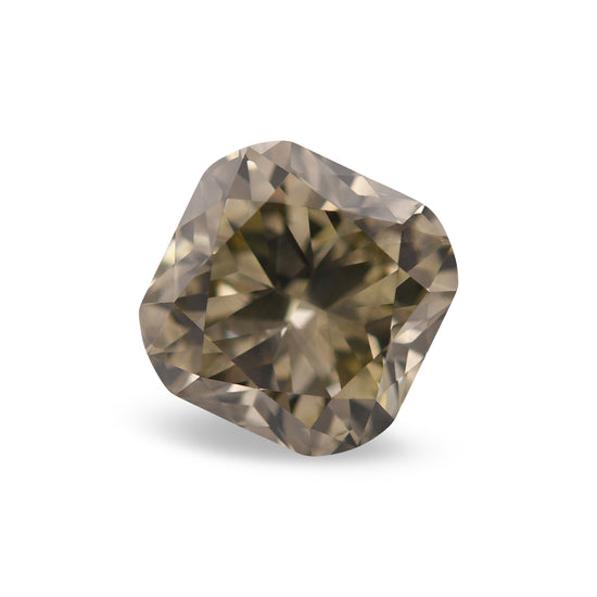 Diamante Cushion Fancy Brownish Greenish Yellow da 1,42 carati SI2 GIA