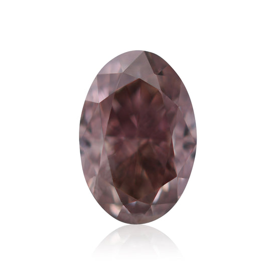 Diamante ovale GIA da 0,27 carati Fancy Dark Pinkish Brown (SI2)