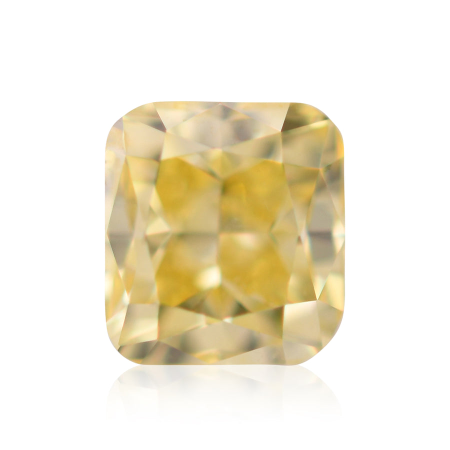 0.30 Carat Fancy Intense Yellow Cushion Diamond SI2 GIA