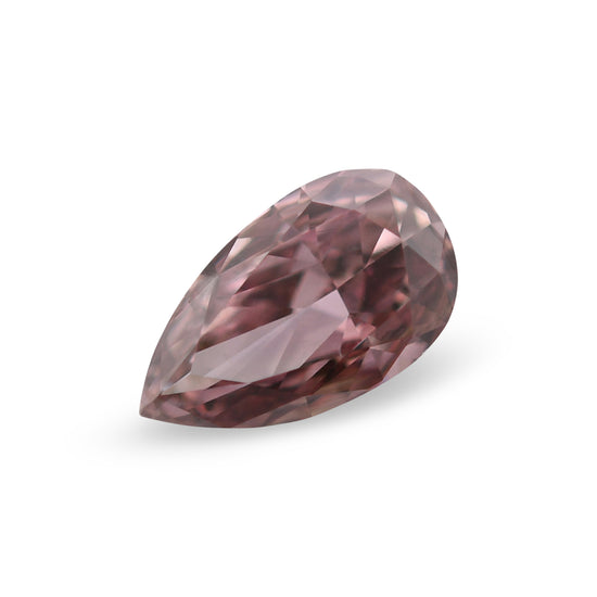 0.21 Carat Fancy Dark Pink Brown Pear Diamond SI2 GIA