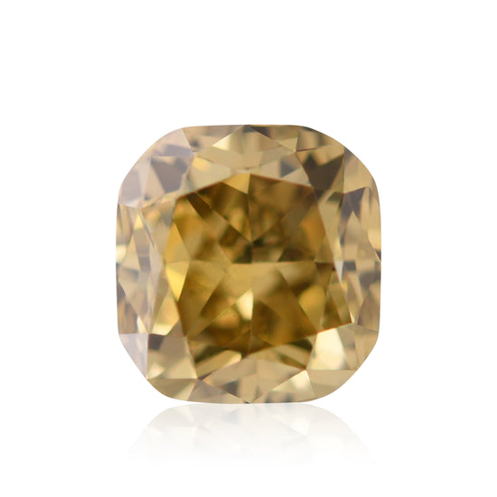Diamante Cushion Fancy Deep Brown Yellow 0,68 carati VS2 GIA