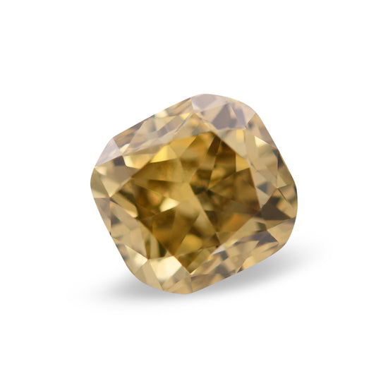 0.68 Carat Fancy Deep Brown Yellow Cushion Diamond VS2 GIA