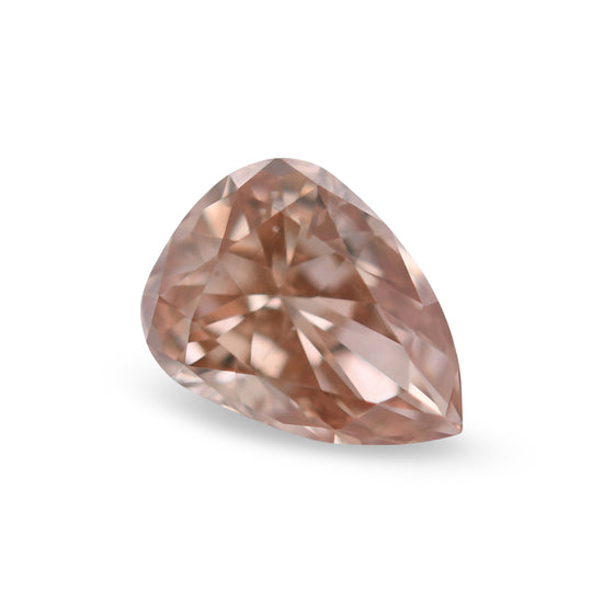 0.20 Carat Fancy Pink Brown Pear Diamond SI2 GIA