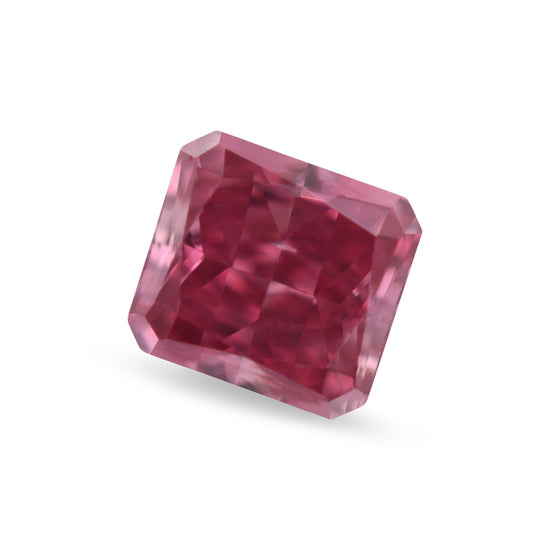 0.21 Carat Fancy Purplish Red Radiant Argyle Diamond SI1 GIA and Argyle