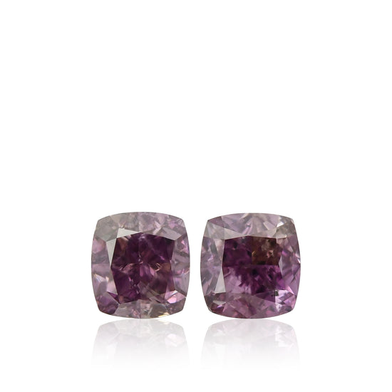 0.50 Carat Fancy Deep Purple Pink Cushion Diamonds I1