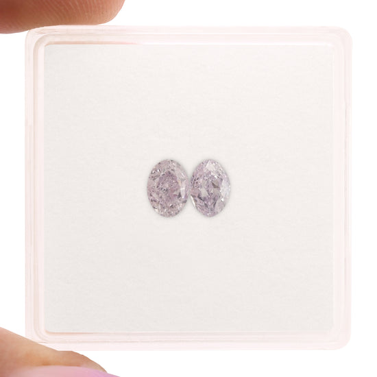 0.61 Carat Fancy Light Purplish Pink Octagon Diamonds VS1