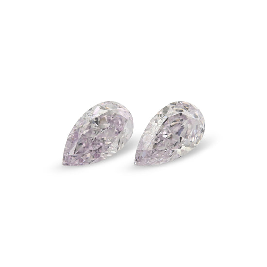 0.92 Carat Fancy Light Pinkish Purple Pear Diamonds VS1