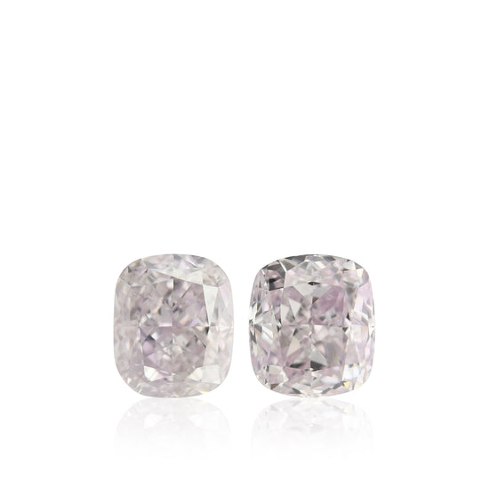 0.80 Carat Fancy Light Purplish Pink Cushion Diamonds SI1