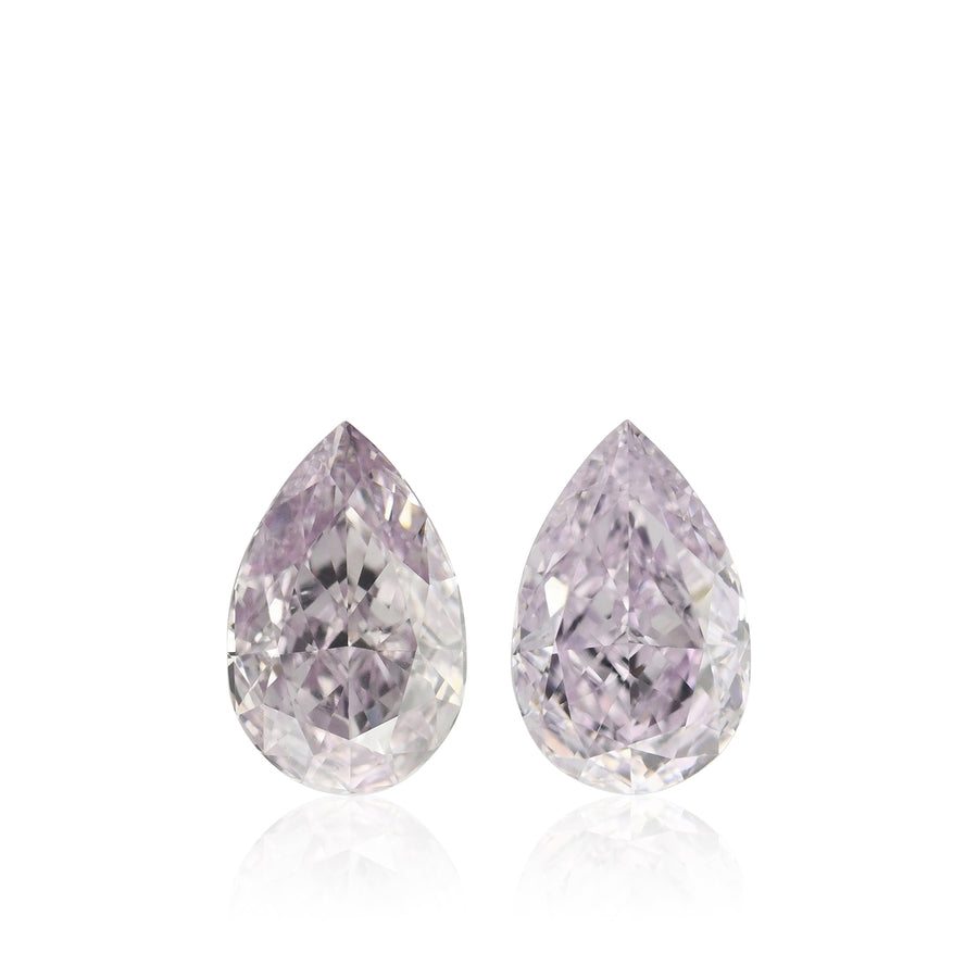 0,91 Karat Fancy Light Pinkish Purple Pear Diamanten SI1
