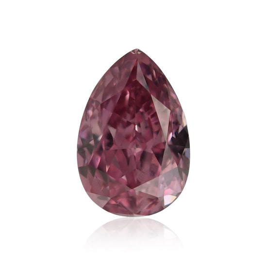 0.15 Carat Fancy Vivid Purplish Pink Pear Diamond SI1 GIA
