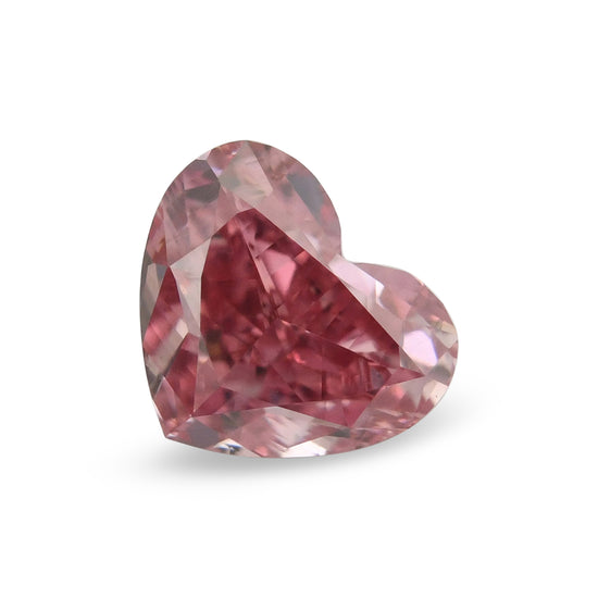 0.57 Carat Fancy Vivid Pink HEART Diamond VS2 GIA