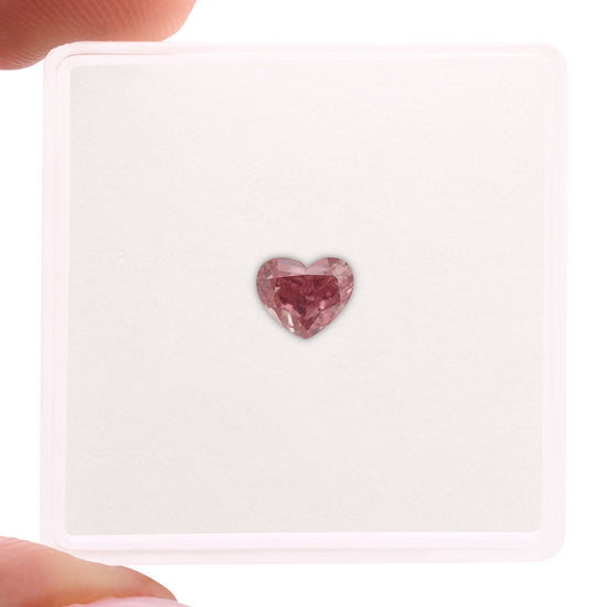 0.57 Carat Fancy Vivid Pink HEART Diamond VS2 GIA