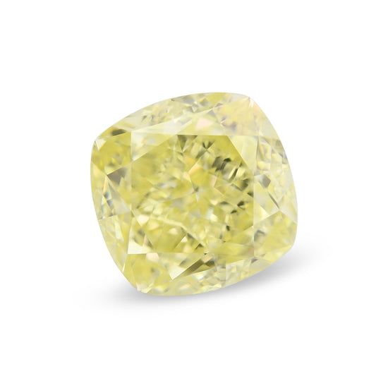 1.52 Carat Fancy Yellow Cushion Diamond IF GIA