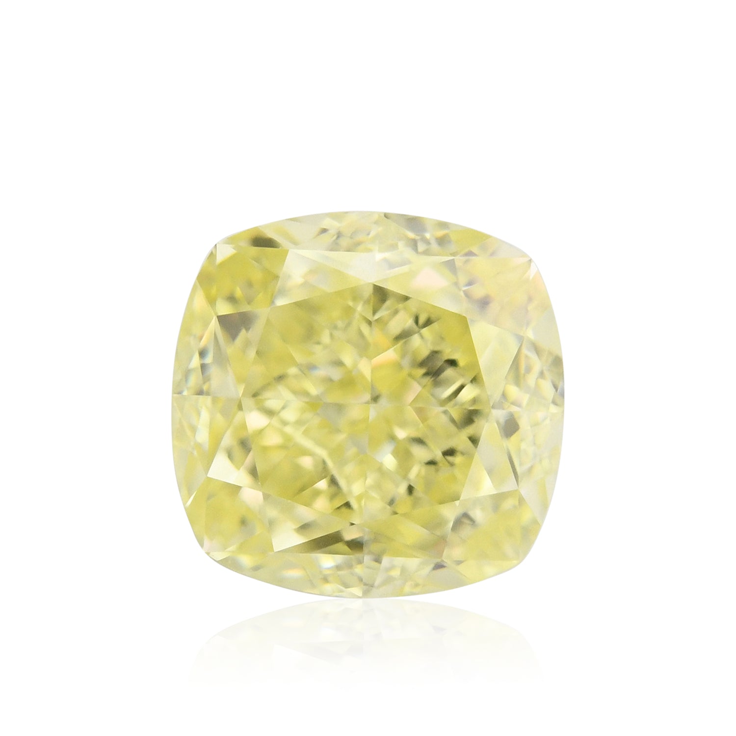 1.52 Carat Fancy Yellow Cushion Diamond IF GIA