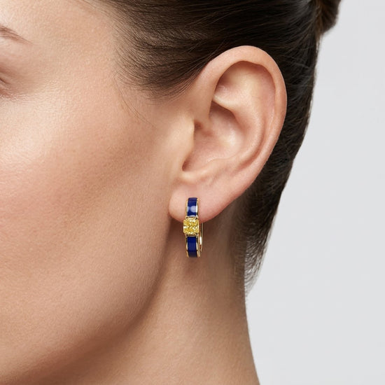 Round Brillant Hoop Earrings