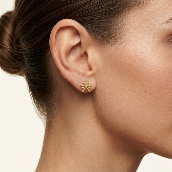 Orecchini a perno con diamanti Fancy Vivid Yellow a taglio rotondo