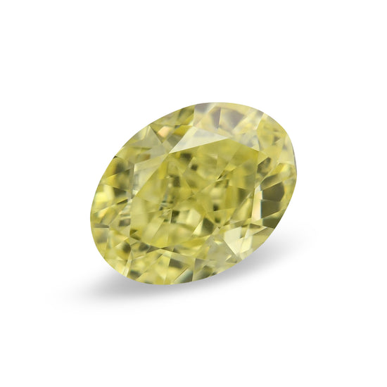 0.57 Carat Fancy Intense Yellow Oval Diamond VS2 GIA
