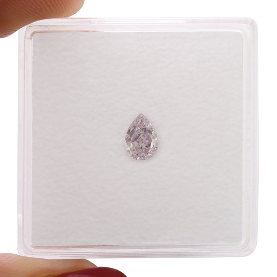 0.33 Carat Fancy Light Purplish Pink Pear Diamond SI1 GIA