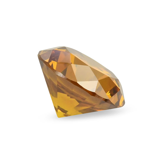 0.70 Carat Fancy Deep Yellowish Orange Round Brilliant Diamond SI2 GIA