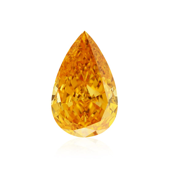 Diamante a pera Fancy Vivid Yellowish Orange SI1 GIA da 0,72 carati