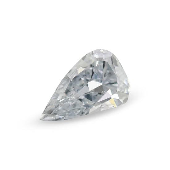 0.07 Carat Fancy Light Blue Pear Diamond (I1) GIA