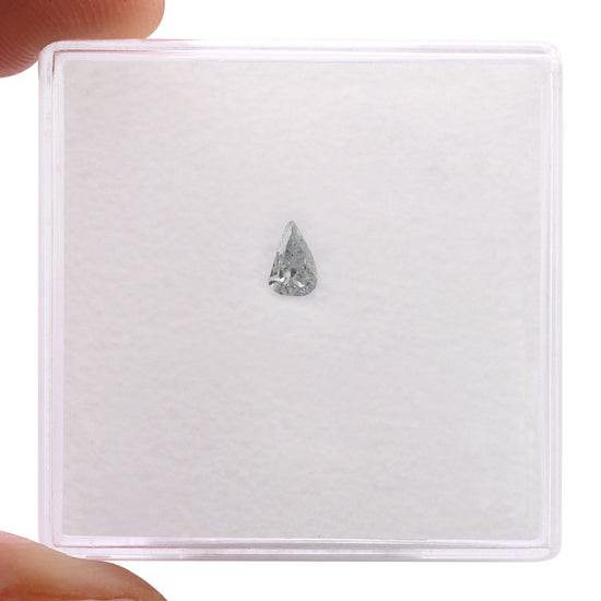 0.07 Carat Fancy Light Blue Pear Diamond (I1) GIA