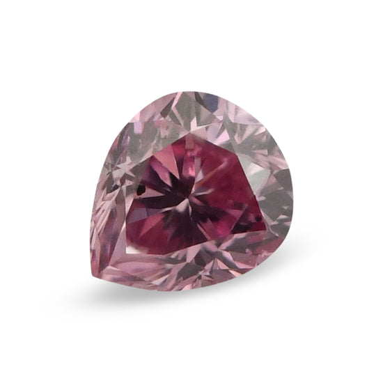 0.08 Carat Fancy Intense Purplish Pink Pear Diamond (SI1) GIA