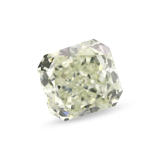 0.81 Carat Fancy Light Yellowish Green Radiant Diamond (I1) GIA