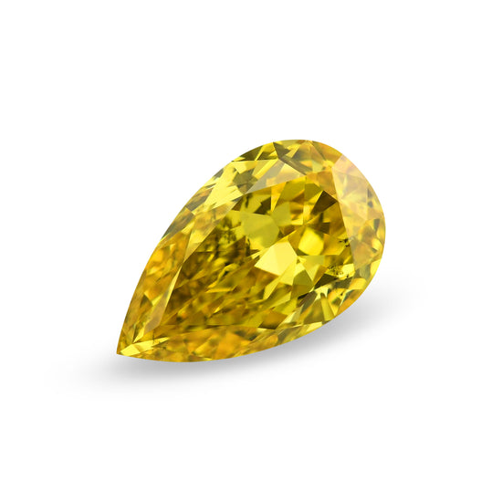 Diamante a pera GIA, 1.01 carati, giallo vivido fantasia, purezza SI1