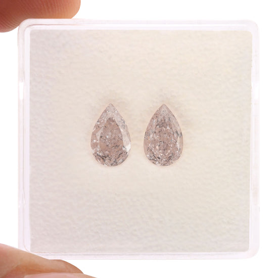 1,47 Karat Fancy Light Pink birnenförmige Diamanten VVS1
