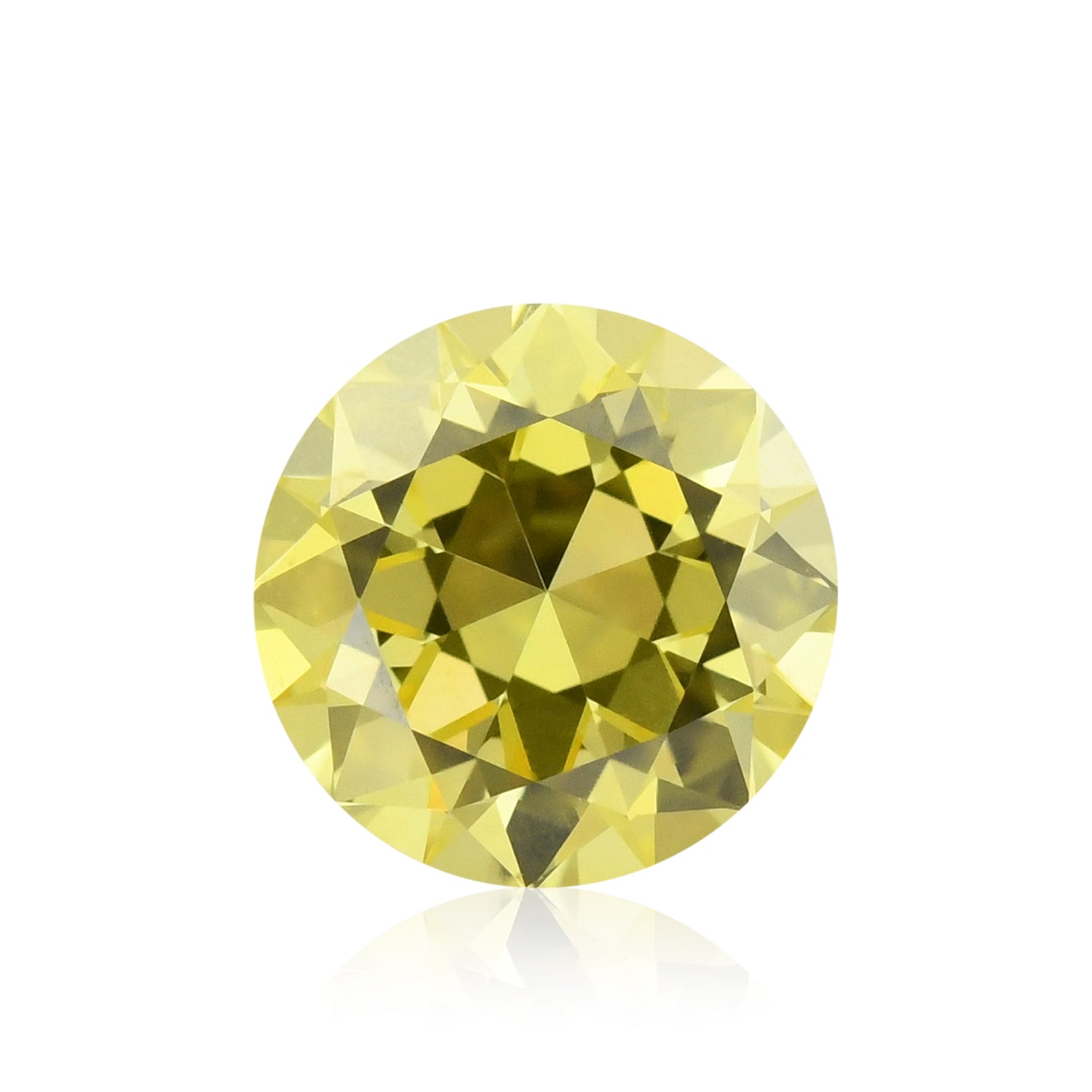0.61 Carat Fancy Intense Yellow Round Brilliant Diamond VVS1 GIA