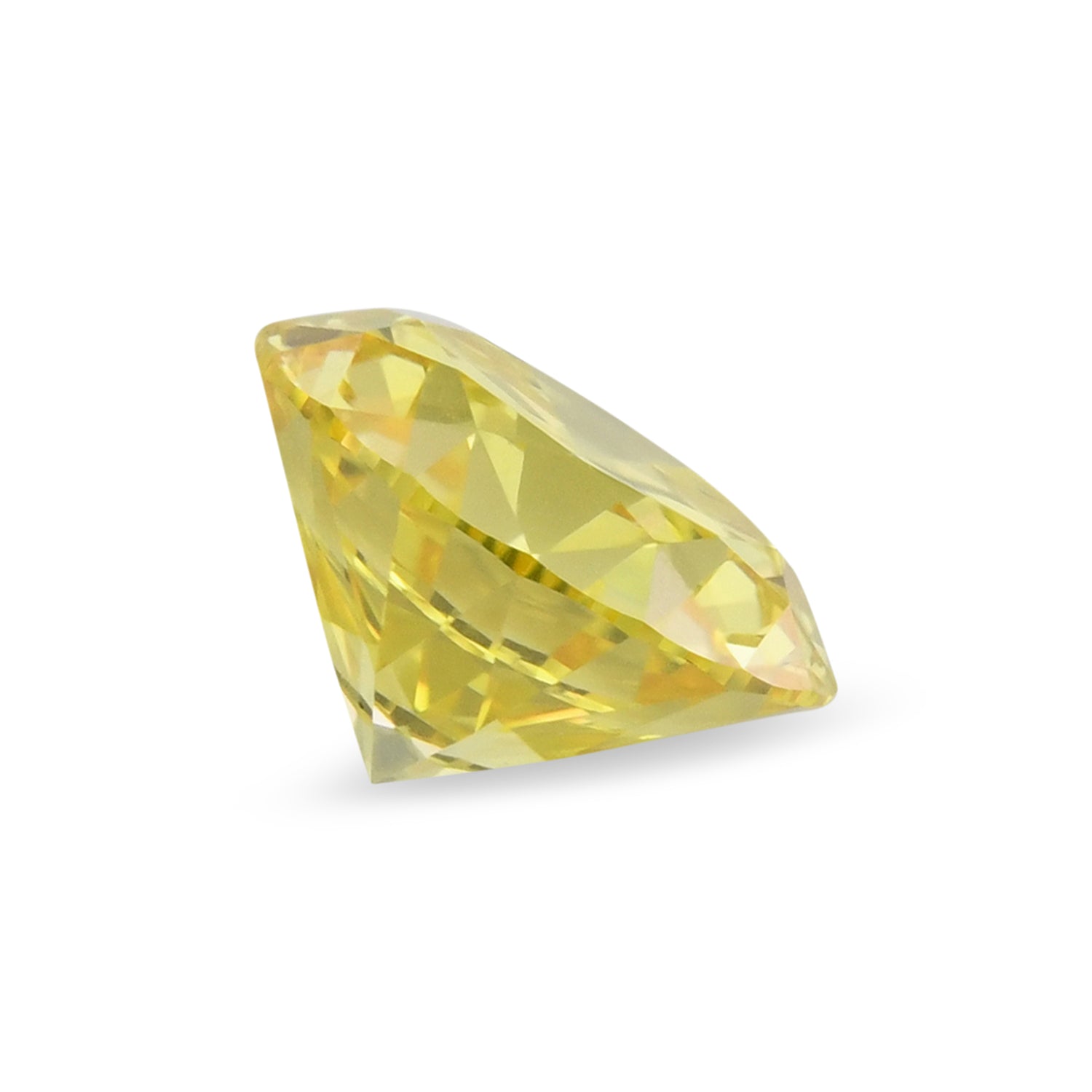 0.61 Carat Fancy Intense Yellow Round Brilliant Diamond VVS1 GIA
