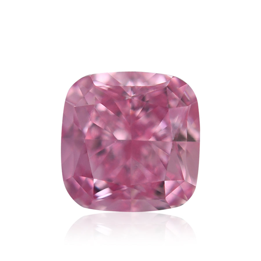 0.31 Carat Fancy Vivid Purple Pink Cushion Diamond VS2 GIA