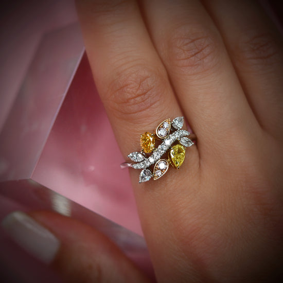 Multi-Color Diamond Cluster Couture Ring