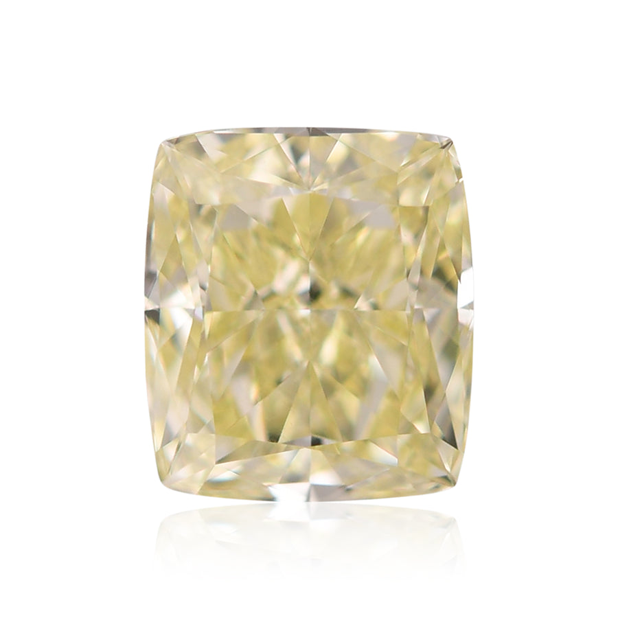 1.32 Carat Fancy Light Yellow Cushion Diamond VVS2 GIA