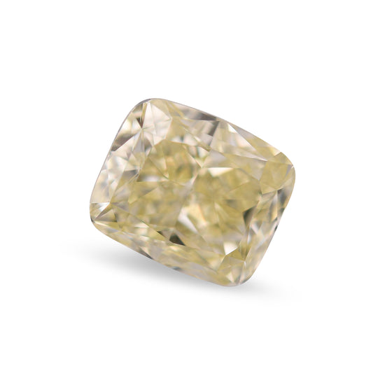 2.01 Carat Fancy Light Yellow Cushion Diamond VVS2 GIA