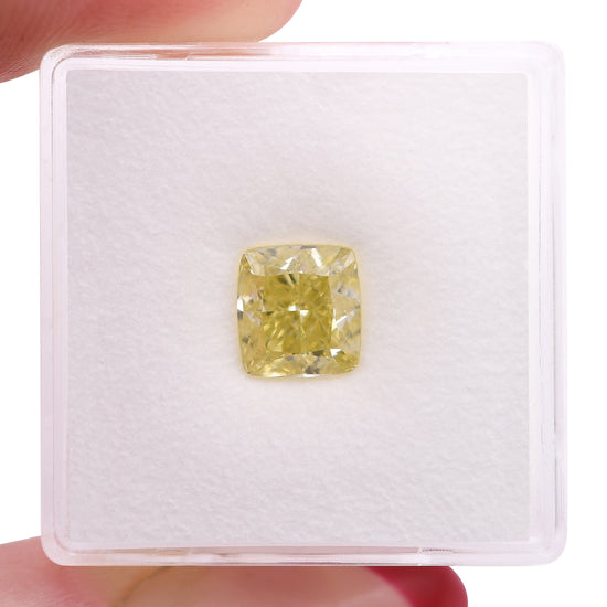 2.01 Carat Fancy Yellow Cushion Diamond SI1 GIA