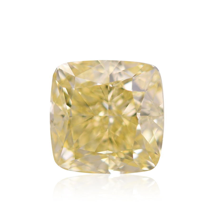 3.00 Carat Fancy Intense Yellow Cushion Diamond VVS1 GIA