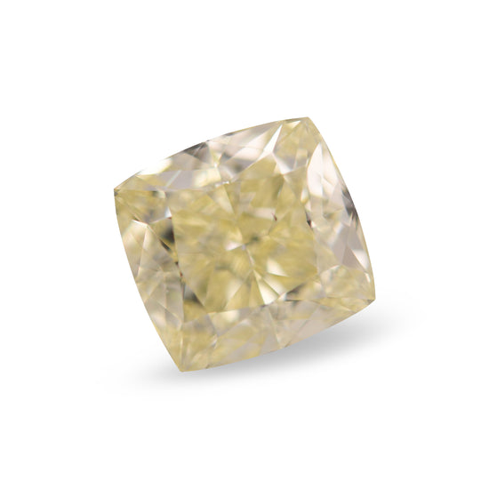 Diamante con taglio a cuscino, giallo chiaro fantasia, 3,00 carati, VS2 GIA