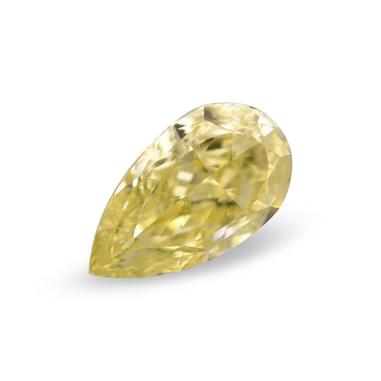 0.50 Carat Fancy Yellow Pear Diamond VS2 GIA